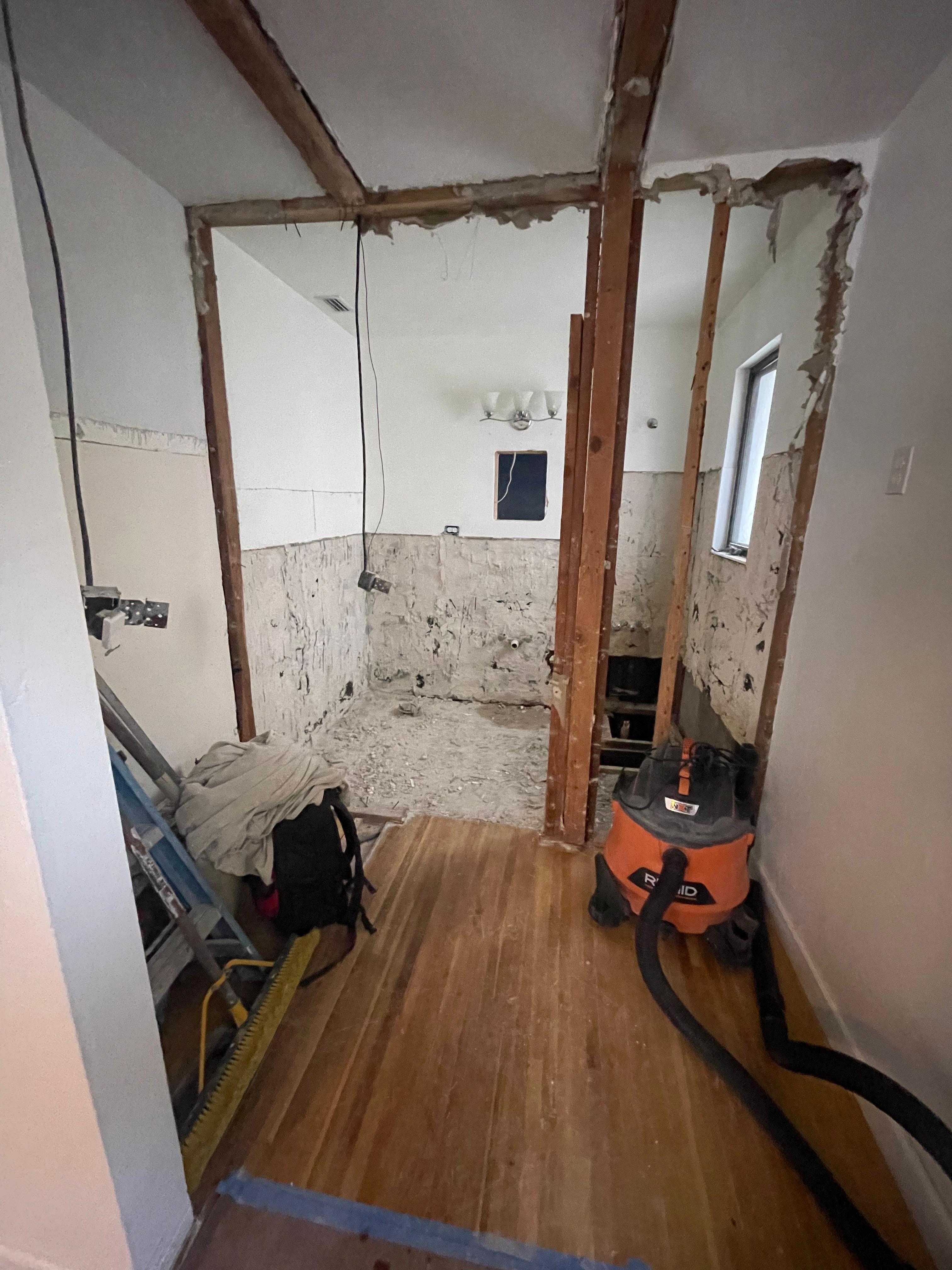 Bathroom renovation in progress